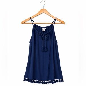 Tommy Bahama Sealight Tassel Halter Top in Navy